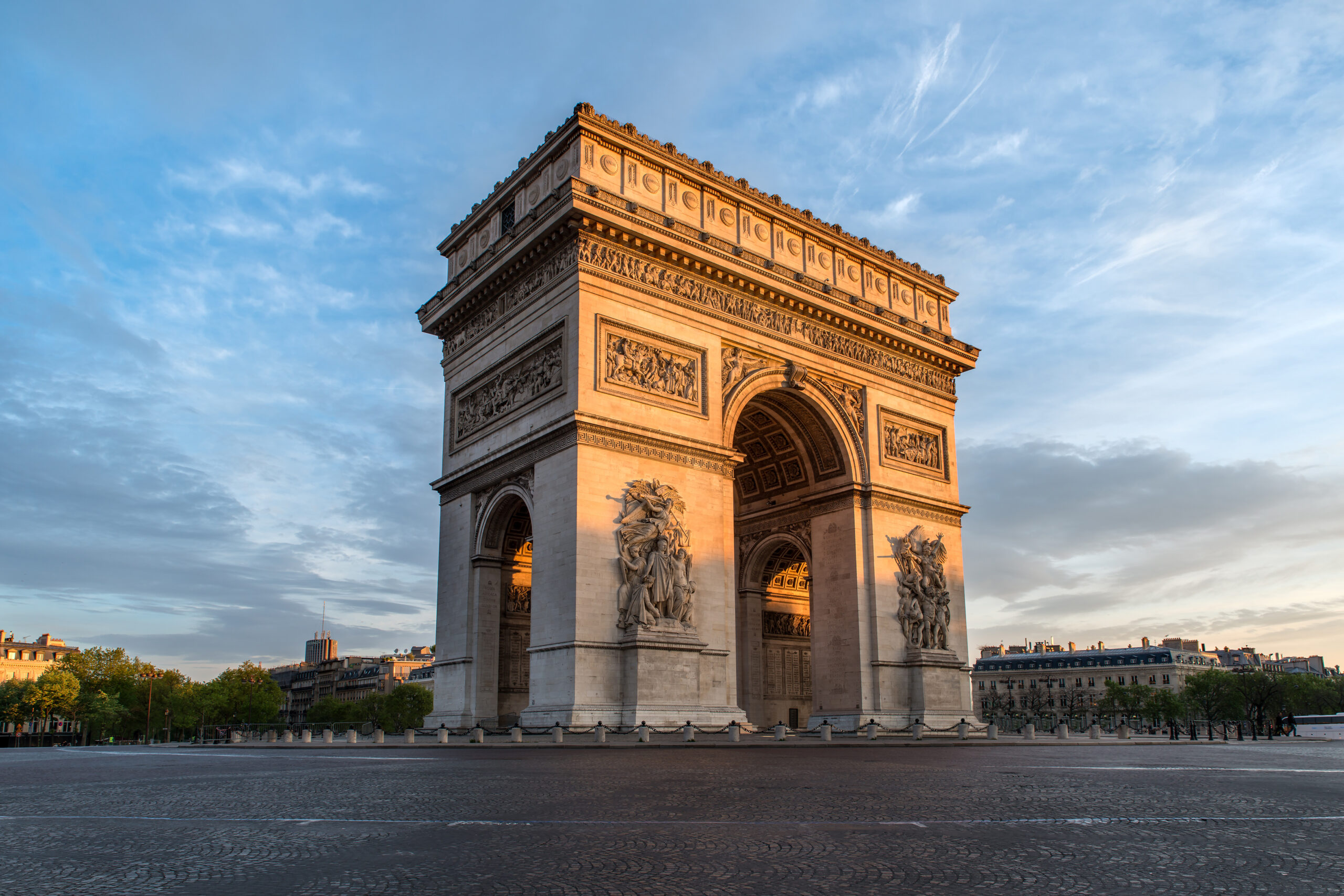 Arc de Triomphe Paris city at sunset – Arch of Triumph