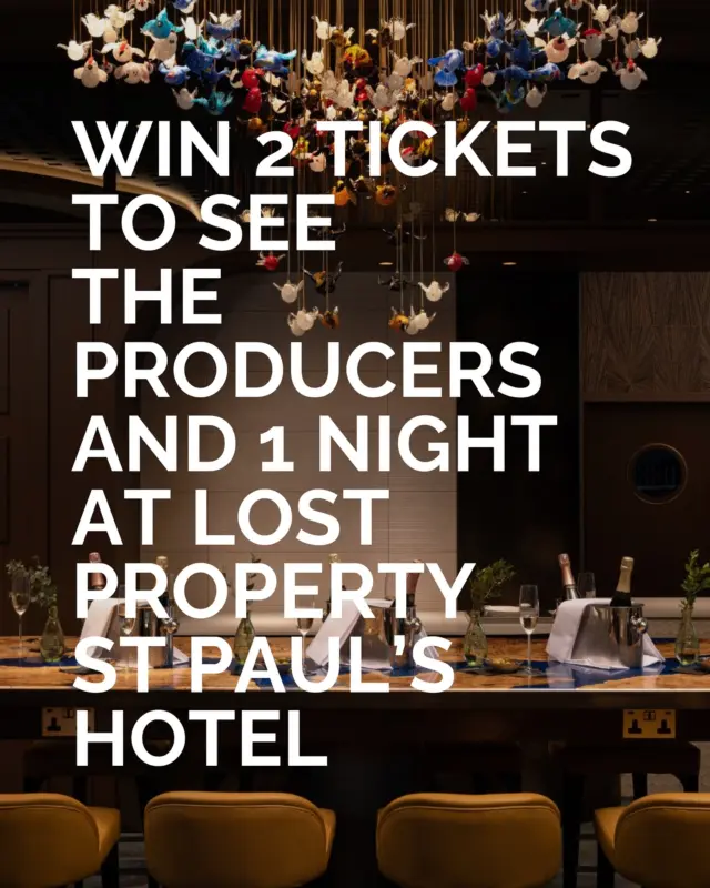 WIN a theatre trip to London to see The Mel Brooks Musical THE PRODUCERS at the Garrick Theatre and stay overnight at Lost Property St Paul hotel this autumn.

HOW TO ENTER:
✅ Follow @bestlovedhotels ✅ Like this post ✅ Share it to your story ✅ Click the link in our bio to submit your details
 Prize details:
THE PRODUCERS
2 x highest priced Band A tickets to see The Producers at The Garrick Theatre London, valid for performances from 30 August until 17 October 2025, subject to availability. Each ticket costs £125 (£250 total).

LOST PROPERTY ST PAUL’S
Prize details:
One-night stay with breakfast for two. (Dates subject to availability).

The closing date for competition entries will be noon on 13th of July 2025.

@TheProducersLondon

T&C on our website

#BestLovedHotels #hotels #travel #COMPETITION