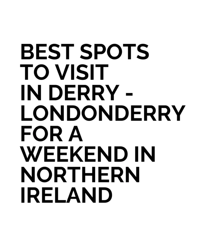 Derry~Londonderry is one of the most underrated weekend spots in Northern Ireland. The city’s small enough to cover on foot but packed with detail - walled walkways, independent galleries, proper coffee, and sharp design everywhere you look. It’s got history, but it’s not frozen in it. The Peace Bridge, the street art, the way light moves through the old and new - it all just works. 

Stay central, walk slow, and leave time for the side streets.
If you’re after somewhere with real atmosphere and no noise, this one’s already ready for you.

#BestLovedHotels #hotels #travel #NorthernIreland