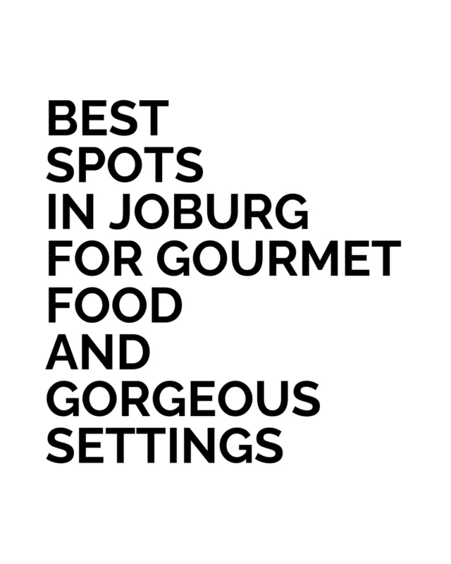 In Joburg, the food scene speaks through its spaces. There’s a distinct satisfaction in settling into a room where every detail feels deliberate - where the architecture holds the mood and the kitchen holds your attention. Dinner turns into a three-hour conversation. The view shifts as the light fades. Plates are balanced, not just in flavour, but in pace. 

These are places where setting sharpens the appetite, and the food earns the quiet. Johannesburg’s best gourmet spots aren’t about spectacle - they’re about feeling fully present.
If you’re searching for the best places to eat in Johannesburg where the atmosphere works as hard as the kitchen, have you booked a table yet?

#BestLovedHotels #hotels #travel #SouthAfrica