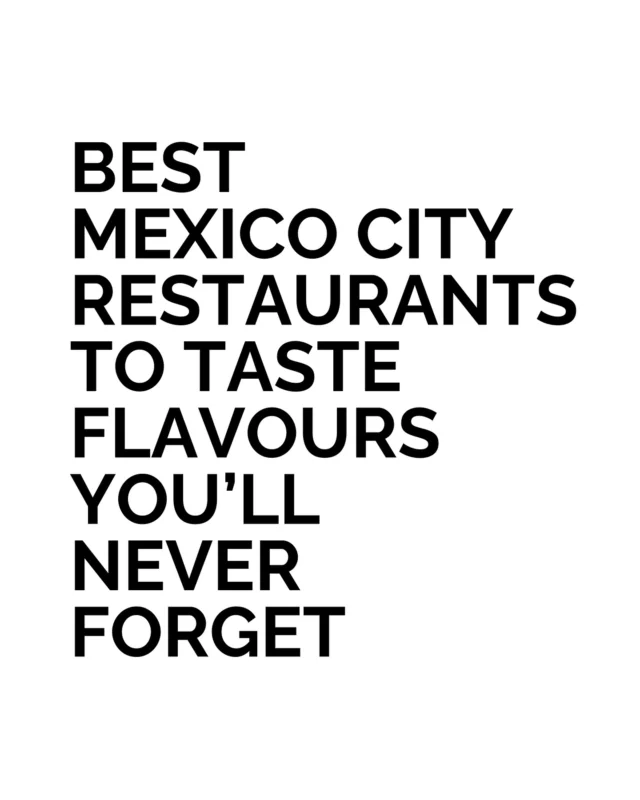 Mexico City is running one of the strongest restaurant lineups globally, and it’s not slowing down. These are the places where every detail has purpose - from the first drink to the last plate. You feel the rhythm from the moment you sit down.

The range is serious - tasting menus, market counters, mezcalerías with sharp menus, kitchens led by chefs who understand both history and restraint. You move between neighbourhoods and styles, but the standard stays high. A single day might take you from a quiet spot doing wood-fired tortillas to a multi-course dinner where every dish is a study in detail.

If you care about where your time and appetite go, this is where to start.
Which one’s on your list first?

#BestLovedHotels #hotels #travel #restaurants #Mexico