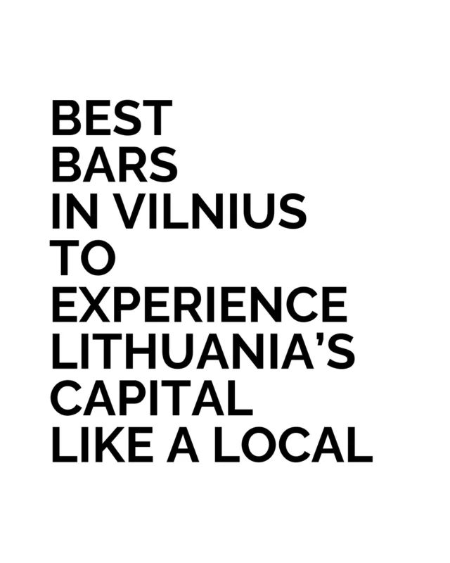 Vilnius knows how to surprise you. Beneath its historic facades is a bar scene that’s fresh, inventive, and effortlessly refined. Locals have long known where the mood’s just right - intimate, elevated, and full of small, memorable details. These are the best places to go when you want more than a drink: conversation flows, the lighting’s perfect, and every spot feels like a well-kept secret. 

Ready to explore where Vilnius really comes alive after dark?

#BestLovedHotels #hotels #travel #bars #Vilnius #lithuania