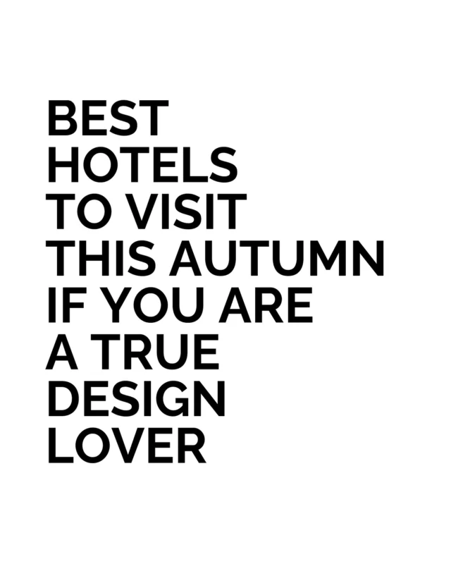 Autumn is the perfect season to appreciate design-led hotels. The shift in pace draws attention to spaces where architecture, texture and atmosphere work together to create something memorable. Across Europe and Asia, some of the best hotels for design lovers highlight how interiors can shape the way we experience a destination. 

Minimalism, bold artistic statements or historic detail reimagined for today each offer a distinct sense of place. These hotels are destinations in themselves, places that turn a city break into something more layered. 

If you are looking for the best design hotels to visit this autumn, which one would you choose for your next escape?

#BestLovedHotels #hotels #travel #design #architecture