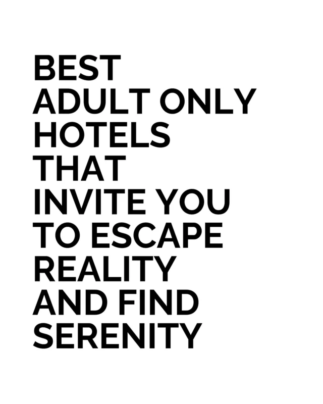 Sometimes travel is about stillness as much as discovery. Adult-only hotels offer that rare chance to step away from the constant pull of routine and find spaces designed purely for restoration. They are ideal for couples, solo travellers, and friends looking for a reset with a focus on wellness, design, and refined service. 

Searching for the best luxury escapes in Europe or the Caribbean? These hotels promise moments that feel private and deeply personal. 

When was the last time you allowed yourself to switch off completely?

#BestLovedHotels #hotels #travel #holidays #childfree