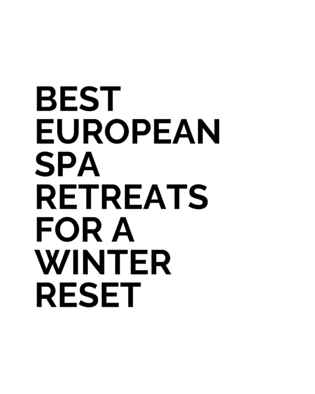 European spa retreats define some of the best places to go for a winter reset. These destinations offer calm through design, atmosphere and expert wellness programmes that make the season feel balanced. 

Each hotel brings a distinct sense of place, from classic English countryside escapes to Nordic waterfront sanctuaries with wide views and peaceful light. Winter becomes a chance to recharge in settings that support clarity, comfort and slower living. These are the spa experiences that stay with you long after the trip ends. 

Which of these European retreats would you choose first?

#BestLovedHotels #hotels #travel #europe #spa