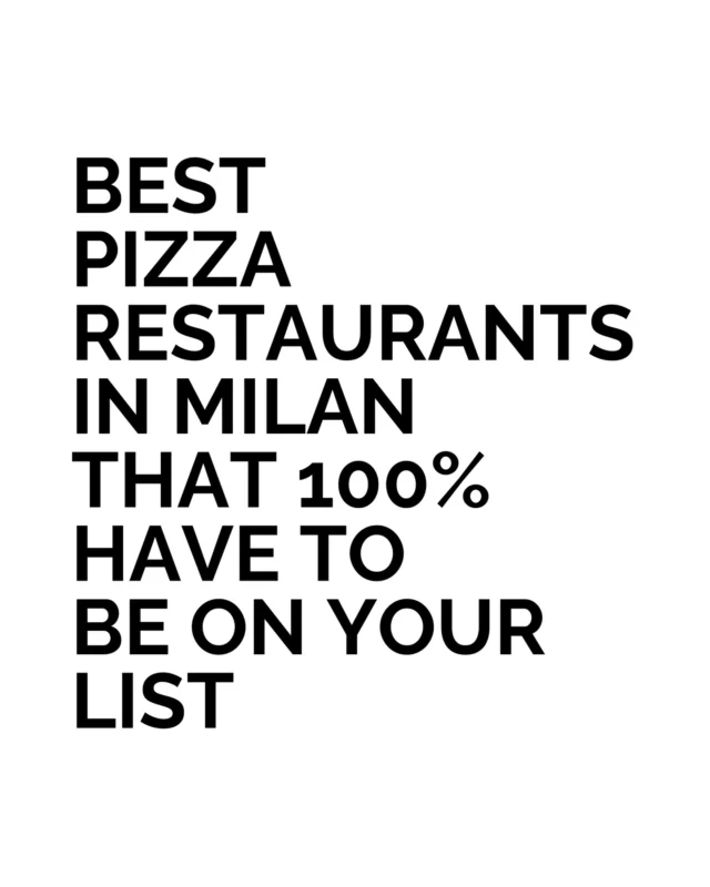 Milan keeps setting the pace for travellers searching for the best pizza restaurants in Italy, and the city’s mix of style and craft makes each stop worth adding to a list. She loves how Milan blends strong design with confident food culture, creating spaces that feel aligned with the city’s energy. These restaurants show why Milan has become one of the best places to go for pizza with character, where dough, technique and atmosphere come together with ease. 

It’s the kind of dining that fits a Milan trip focused on great neighbourhoods, good taste and reliable favourites. Each spot offers its own approach to the classic, giving travellers a reason to explore beyond the usual icons. Which one would you try first?

#BestLovedHotels #hotels #travel #milan #italy