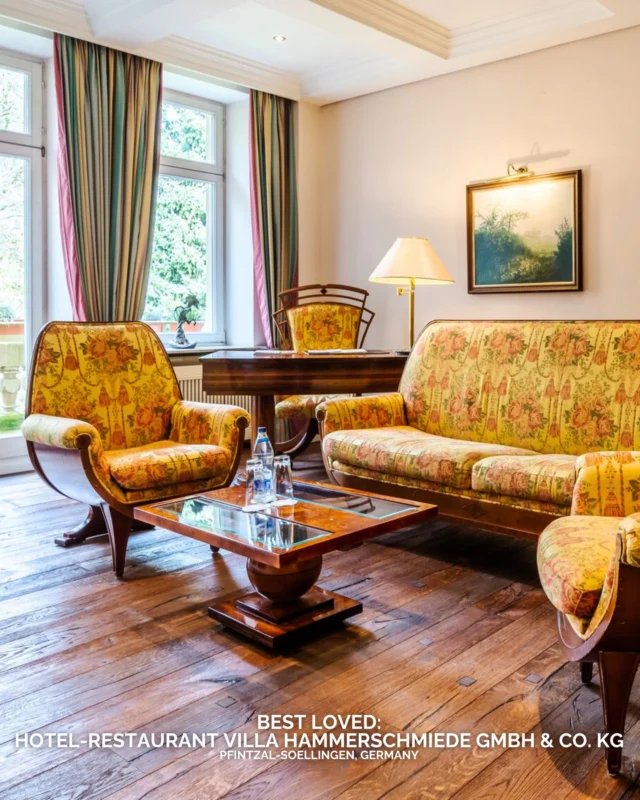 Set on a wooded hill at the edge of the northern Black Forest, Villa Hammerschmiede is among the best places to stay in southern Germany for travellers drawn to space, calm, and heritage. Built in 1889, the Wilhelminian style villa sits within a generous park designed for long walks and quiet afternoons. A 24 hour swimming pool, spa suites, and tailored treatments elevate it to a sought after luxury wellness hotel near Heidelberg and Black Forest. Dining is refined and consistent under an accomplished culinary team. Ideal for slow weekends, celebrations, or focused retreats. 

The spa, the park, or the restaurant terrace. Which would you choose first?

#BestLovedHotels #hotels #travel #germany