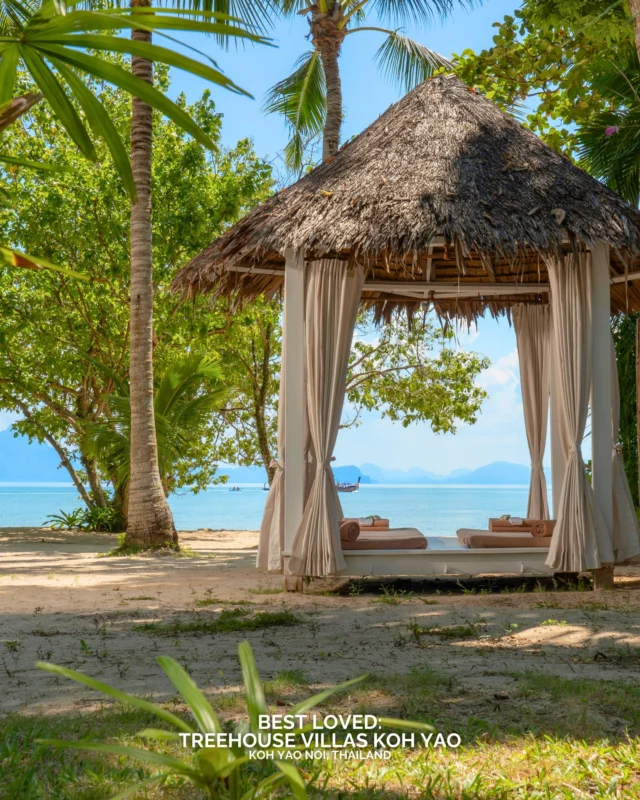 TreeHouse Villas Koh Yao sits on the northern edge of Koh Yao Noi, overlooking the limestone islands of Phang Nga Bay. Reaching it requires a short speedboat journey from Phuket or Krabi, which quietly filters out the crowds before arrival.

The adults-only resort centres around elevated villas positioned within the jungle canopy. Each includes a private plunge pool and wide views across the bay or rainforest, creating the feeling of staying inside the landscape rather than beside it.

A 400-metre private beach stretches along the front of the property. Hornbills regularly pass through the trees. Days move easily between kayaking in the mangroves, island hopping through Phang Nga Bay and long afternoons at the spa.

Would TreeHouse Villas Koh Yao make your Thailand hotel list?

#BestLovedHotels #hotels #travel #thailand