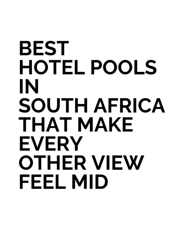 South Africa is made for pool holidays: warm days, big skies, sharp hotel settings and enough space to make doing very little the whole point. The best hotel pools in South Africa bring the trip into focus, from mountain-backed escapes to rooftop swims and Cape Winelands weekends. 

For anyone searching for a luxury South Africa holiday with sun, scenery and serious downtime, this is the kind of stay worth booking around the water.

Which pool holiday are you choosing first: mountain views, rooftop sun or wine-country calm?

#BestLovedHotels #hotels #travel #SouthAfrica