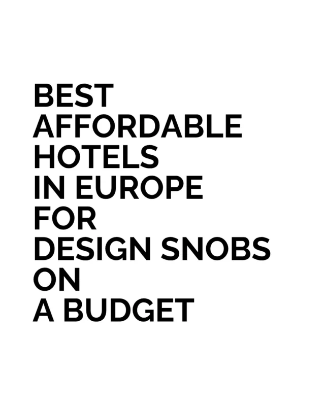 Affordable hotels in Europe are becoming the smarter choice for design-conscious travellers. A lower room rate no longer means bland interiors, corporate furniture or a poor location. The best budget hotels now invest in visual identities, social spaces and details worth photographing, leaving guests with more money for restaurants, galleries and the city. 
 
Good design has moved beyond the luxury bracket, and Europe’s new generation of affordable design hotels proves it. 
 
Would you choose better design over a bigger hotel bill?

#BestLovedHotels #hotels #travel #Europe #BudgetFriendly